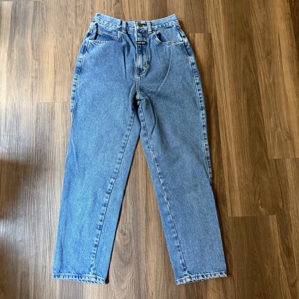 Palmetto's High Waisted Jeans Youth 14 Blue Medium Wash Vintage 90s Straight Leg